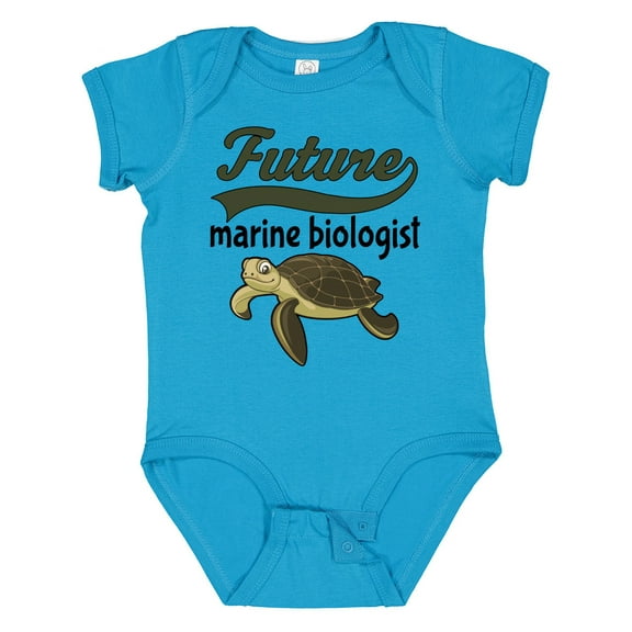 Inktastic Future Marine Biologist Turtle Boys or Girls Baby Bodysuit