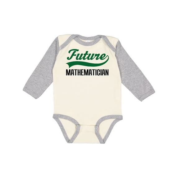 Inktastic Future Mathematician Boys or Girls Long Sleeve Baby Bodysuit