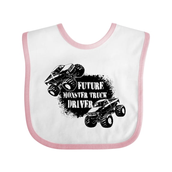Inktastic Future Monster Truck Driver Boys or Girls Baby Bib