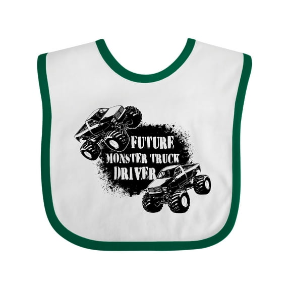 Inktastic Future Monster Truck Driver Boys or Girls Baby Bib