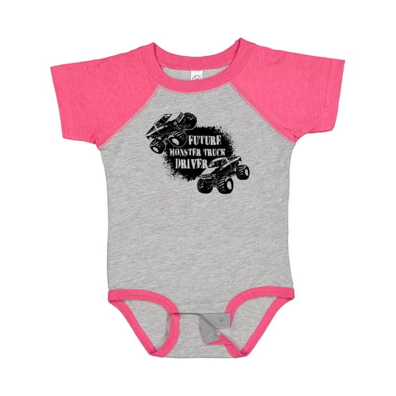 Inktastic Future Monster Truck Driver Boys or Girls Baby Bodysuit