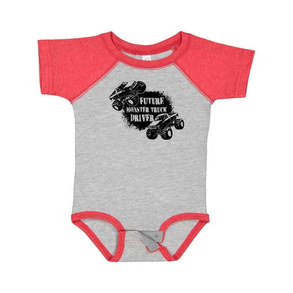 Inktastic Future Monster Truck Driver Boys or Girls Baby Bodysuit