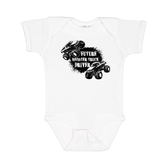 Inktastic Future Monster Truck Driver Boys or Girls Baby Bodysuit