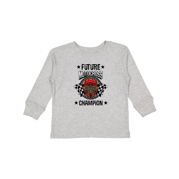 Inktastic Future Motocross Champion Bmx Boys Long Sleeve Toddler T-Shirt