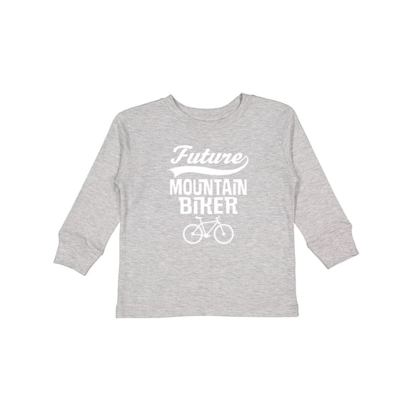 Inktastic Future Mountain Biker Boys or Girls Long Sleeve Toddler T-Shirt
