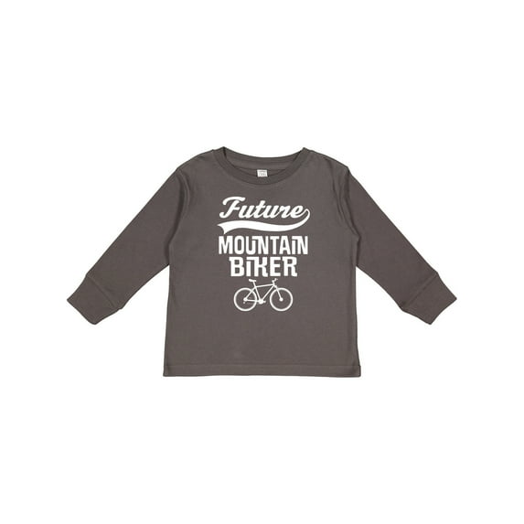 Inktastic Future Mountain Biker Boys or Girls Long Sleeve Toddler T-Shirt