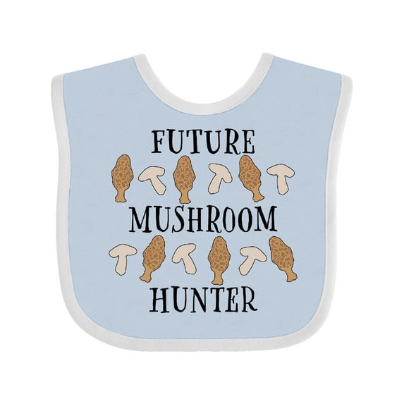 Inktastic Future Mushroom Hunter Mushrooms and Morels Boys or Girls Baby Bib