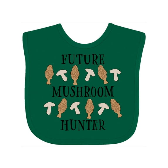 Inktastic Future Mushroom Hunter Mushrooms and Morels Boys or Girls Baby Bib