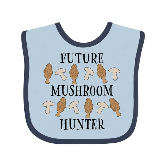 Inktastic Future Mushroom Hunter Mushrooms and Morels Boys or Girls Baby Bib