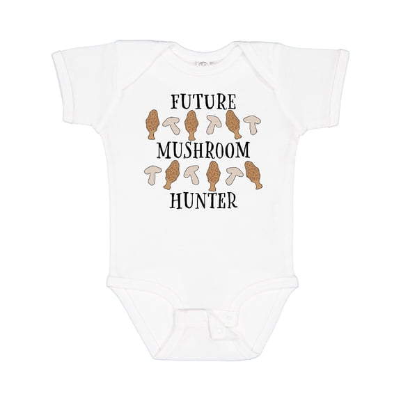 Inktastic Future Mushroom Hunter Mushrooms and Morels Boys or Girls Baby Bodysuit