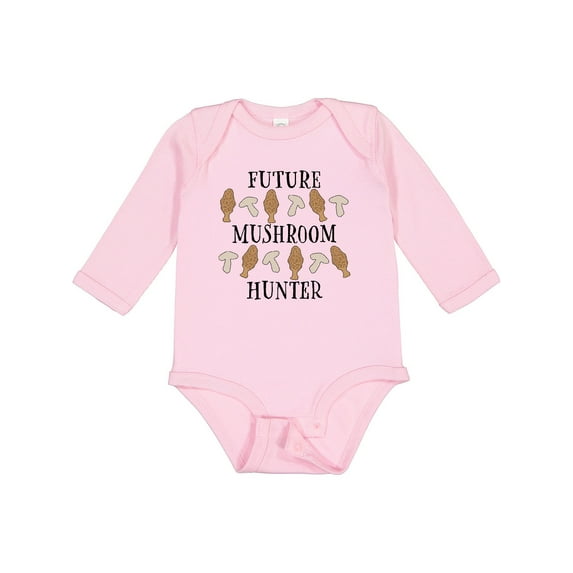 Inktastic Future Mushroom Hunter Mushrooms and Morels Boys or Girls Long Sleeve Baby Bodysuit