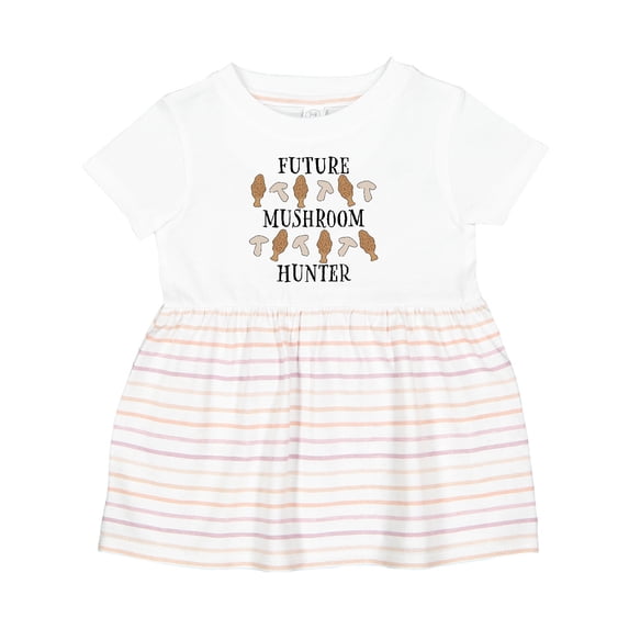 Inktastic Future Mushroom Hunter Mushrooms and Morels Girls Baby Dress