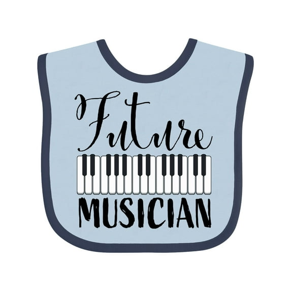 Inktastic Future Musician Piano Music Boys or Girls Baby Bib