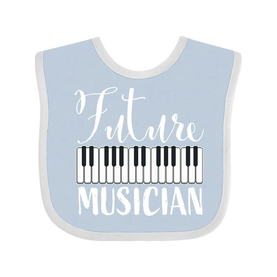 Inktastic Future Musician Piano Music Boys or Girls Baby Bib