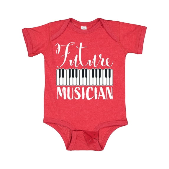 Inktastic Future Musician- Piano Music Boys or Girls Baby Bodysuit
