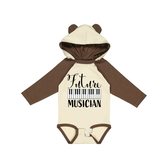 Inktastic Future Musician Piano Music Boys or Girls Long Sleeve Baby Bodysuit