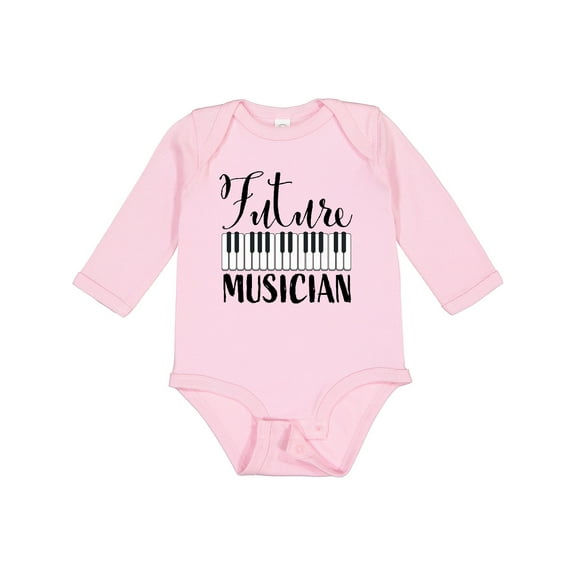 Inktastic Future Musician Piano Music Boys or Girls Long Sleeve Baby Bodysuit