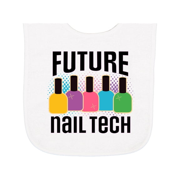 Inktastic Future Nail Tech Baby Terry Cloth Bib