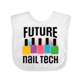 thumbnail image 1 of Inktastic Future Nail Tech Girls Baby Bib, 1 of 4