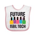 thumbnail image 1 of Inktastic Future Nail Tech Girls Baby Bib, 1 of 4