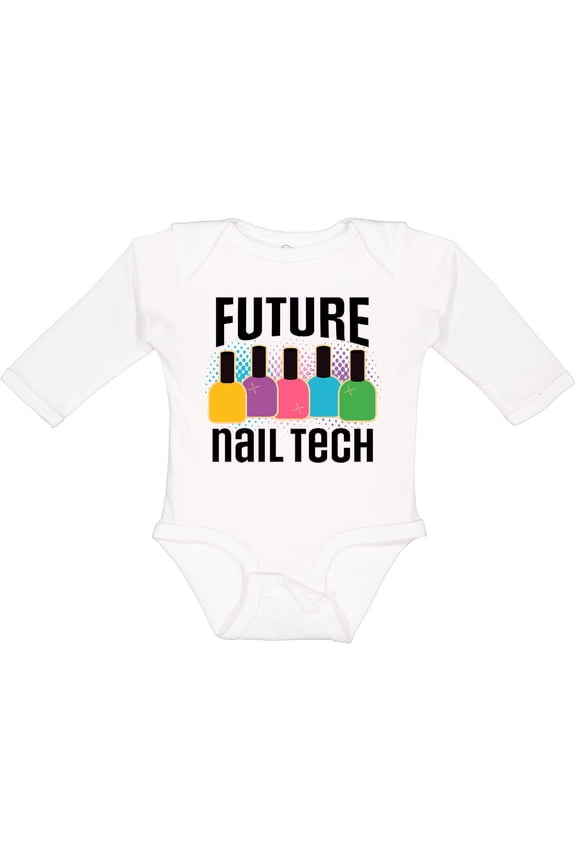 Future Nail Tech Girls Long Sleeve Baby Bodysuit