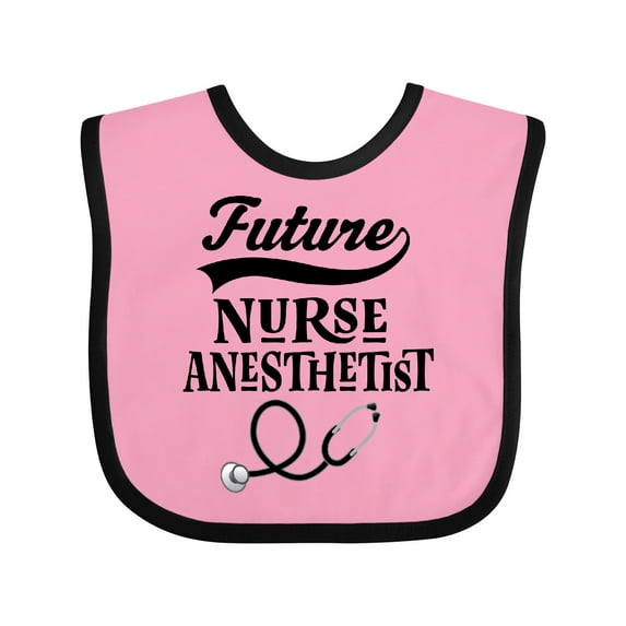 Inktastic Future Nurse Anesthetist Girls Baby Bib