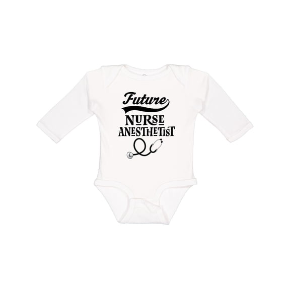 Inktastic Future Nurse Anesthetist Girls Long Sleeve Baby Bodysuit