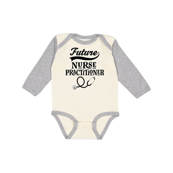 Inktastic Future Nurse Practitioner Girls Long Sleeve Baby Bodysuit