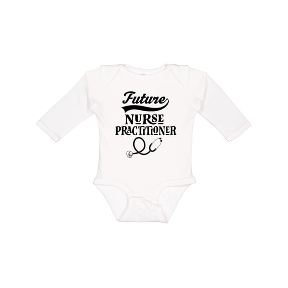 Inktastic Future Nurse Practitioner Girls Long Sleeve Baby Bodysuit
