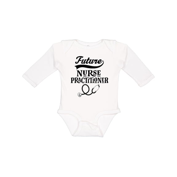 Inktastic Future Nurse Practitioner Girls Long Sleeve Baby Bodysuit