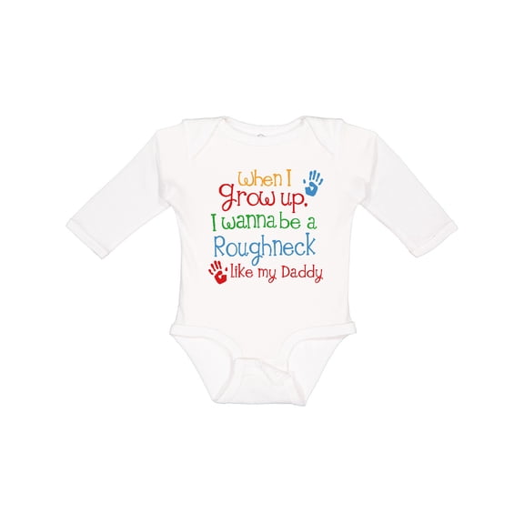 Inktastic Future Oil Rig Roughneck Like Daddy Boys Long Sleeve Baby Bodysuit