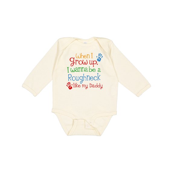 Inktastic Future Oil Rig Roughneck Like Daddy Boys Long Sleeve Baby Bodysuit