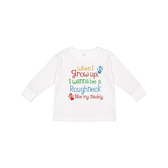 Inktastic Future Oil Rig Roughneck Like Daddy Boys Long Sleeve Toddler T-Shirt