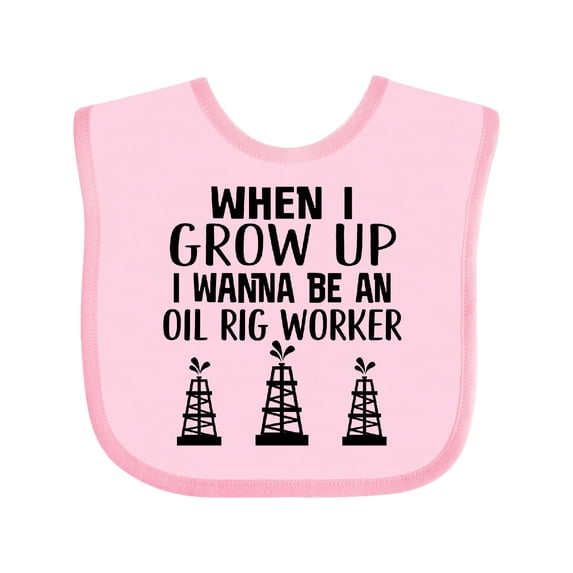 Inktastic Future Oil Rig Worker Boys or Girls Baby Bib