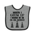 thumbnail image 1 of Inktastic Future Oil Rig Worker Boys or Girls Baby Bib, 1 of 4