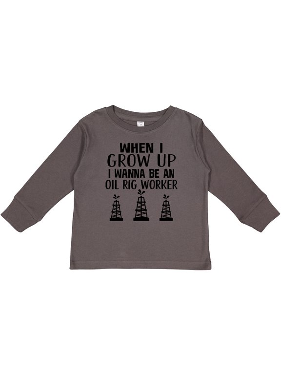 Future Oil Rig Worker Boys or Girls Long Sleeve Toddler T-Shirt