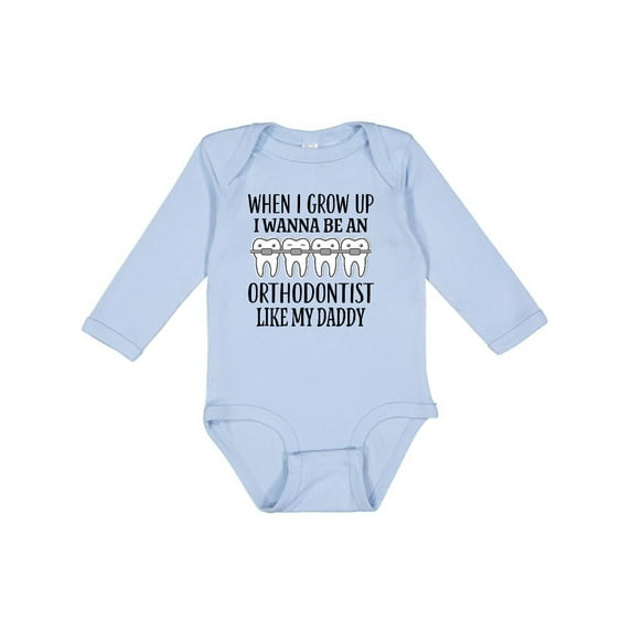 Inktastic Future Orthodontist Baby Boys or Girls Long Sleeve Baby Bodysuit