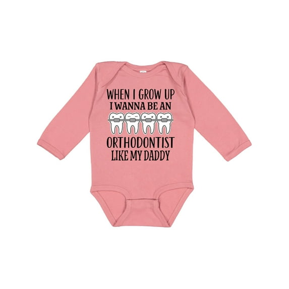 Inktastic Future Orthodontist Baby Boys or Girls Long Sleeve Baby Bodysuit