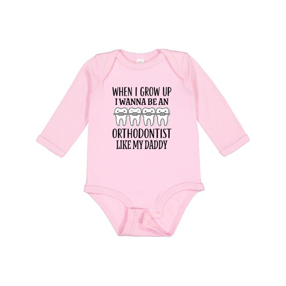 Inktastic Future Orthodontist Baby Boys or Girls Long Sleeve Baby Bodysuit