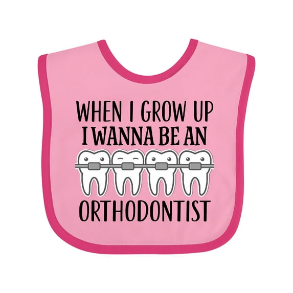 Inktastic Future Orthodontist Dental Care Boys or Girls Baby Bib