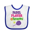 thumbnail image 1 of Inktastic Future Padel Player in Training Girls Baby Bib, 1 of 4
