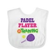 thumbnail image 1 of Inktastic Future Padel Player in Training Girls Baby Bib, 1 of 4