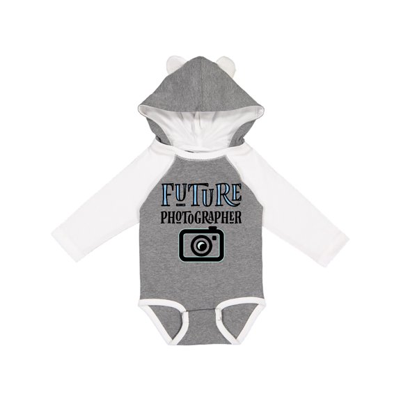 Inktastic Future Photographer Childs Camera Boys or Girls Long Sleeve Baby Bodysuit