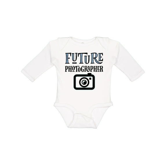 Inktastic Future Photographer Childs Camera Boys or Girls Long Sleeve Baby Bodysuit