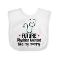 thumbnail image 1 of Inktastic Future Physician Assistant Like Mommy Girls Baby Bib, 1 of 4