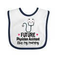 thumbnail image 1 of Inktastic Future Physician Assistant Like Mommy Girls Baby Bib, 1 of 4