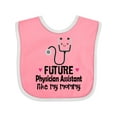 thumbnail image 1 of Inktastic Future Physician Assistant Like Mommy Girls Baby Bib, 1 of 4