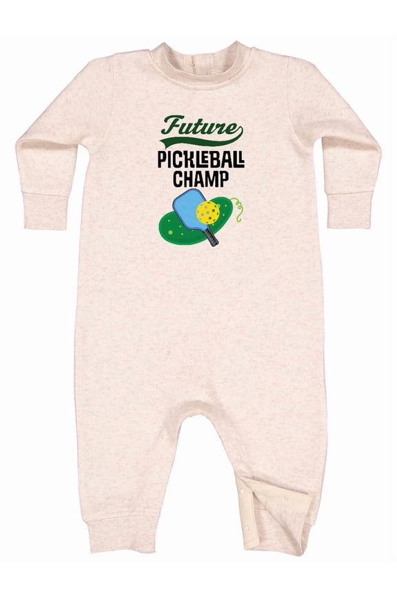 Future Pickleball Champ Baby Fleece Romper