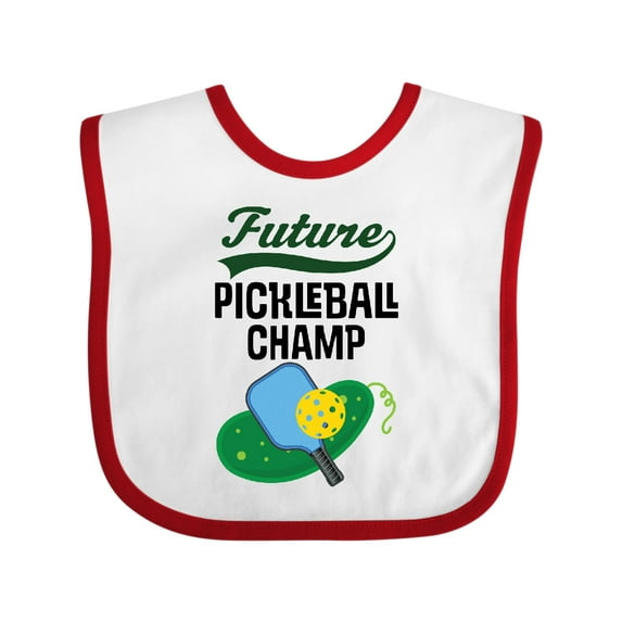 Inktastic Future Pickleball Champ Boys or Girls Baby Bib