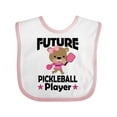 thumbnail image 1 of Inktastic Future Pickleball Player Girls Girls Baby Bib, 1 of 4